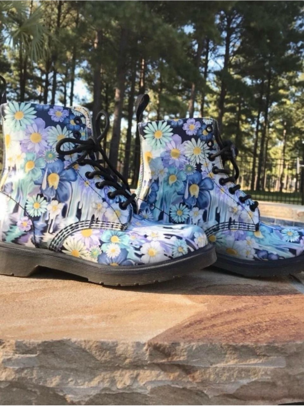 Dr. Martens Purple Slime & Floral Boots